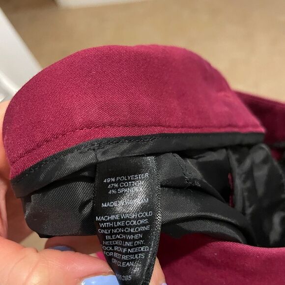 Express columnist Ankle burgundy dress pants - Picture 6 of 6